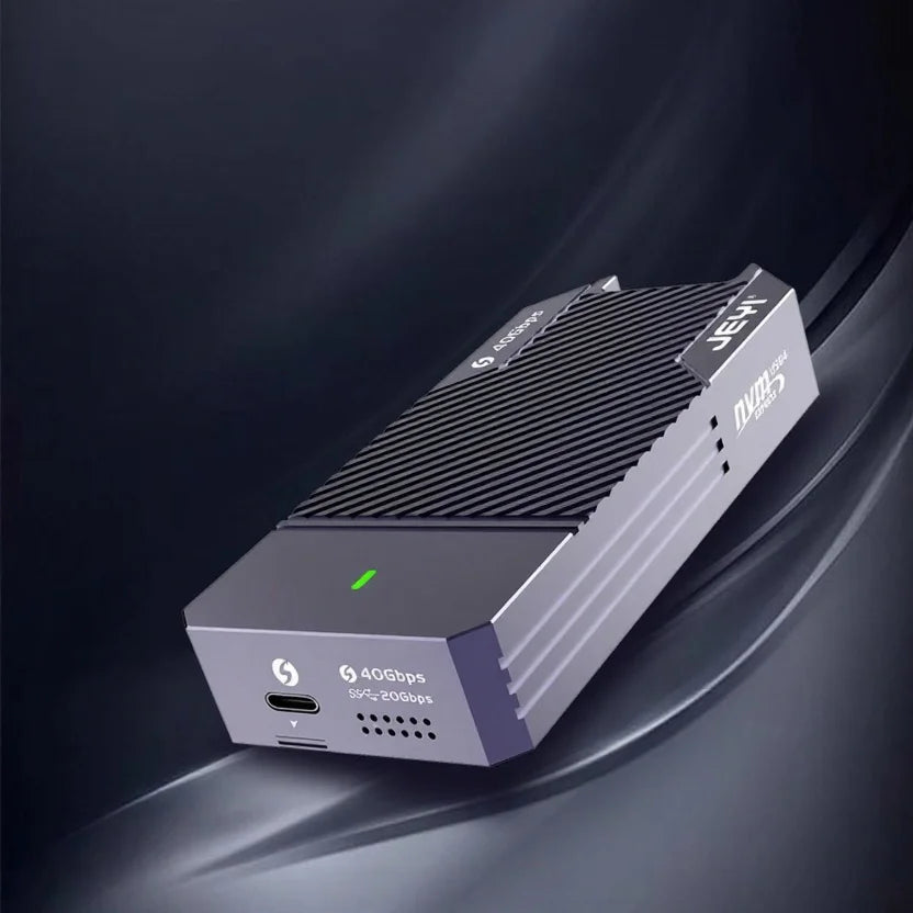 JEYI Thunderbolt 2464 USB4 40Gbps Enclosure M.2 NVMe SSD Aluminum Alloy External Drive Case Support 4TB SSD - 5