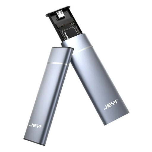 JEYI M12 M.2 NVMe External SSD Enclosure USB3.2 Gen2 Type-C 10Gbps Hard Drive Adapter with AC Power Cable - 1