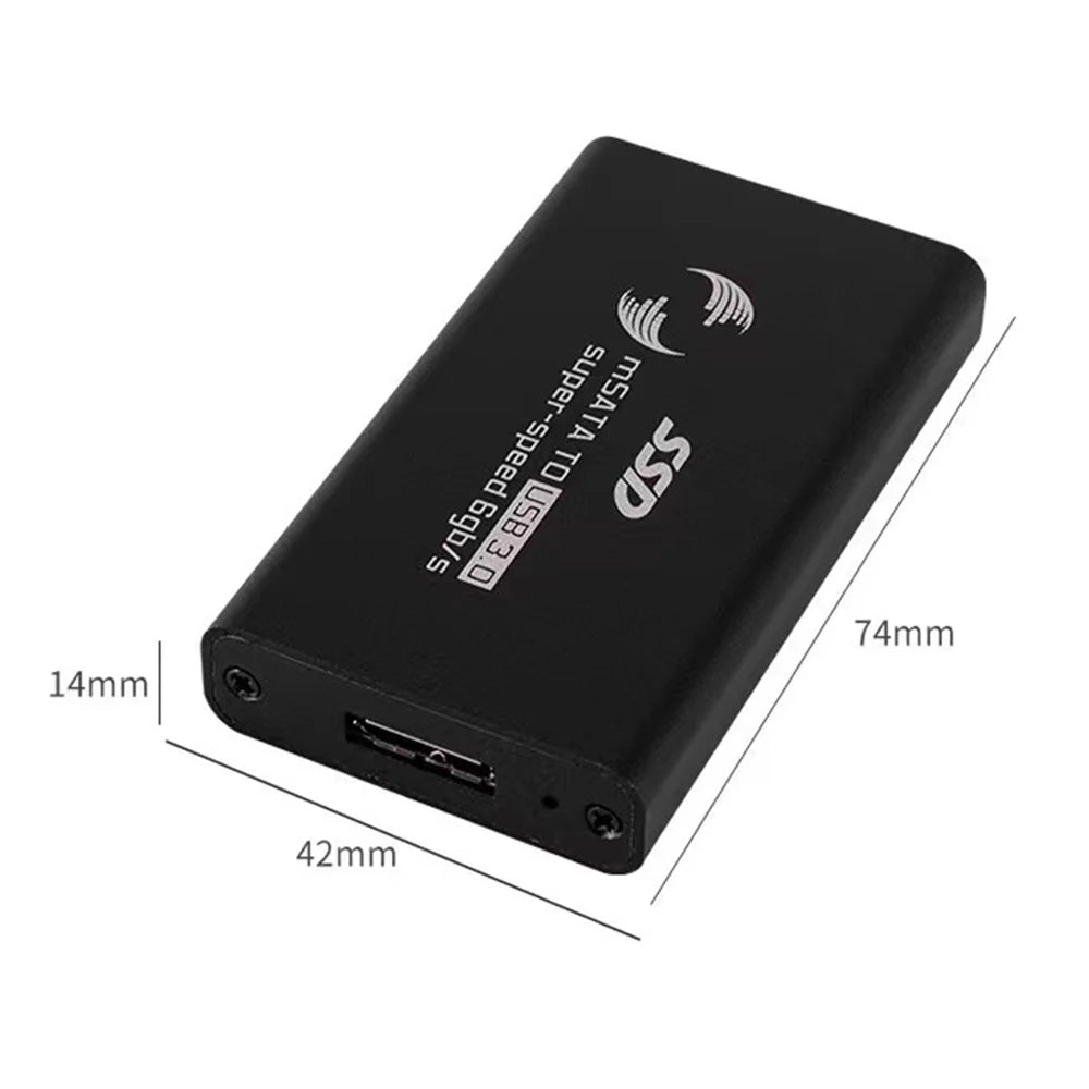 M.2 SSD Enclosure Aluminum Alloy MSATA USB 3.0 High Speed Data Transfer External Hard Drive Case for 2230/2242/2260/2280 - Silver - 3