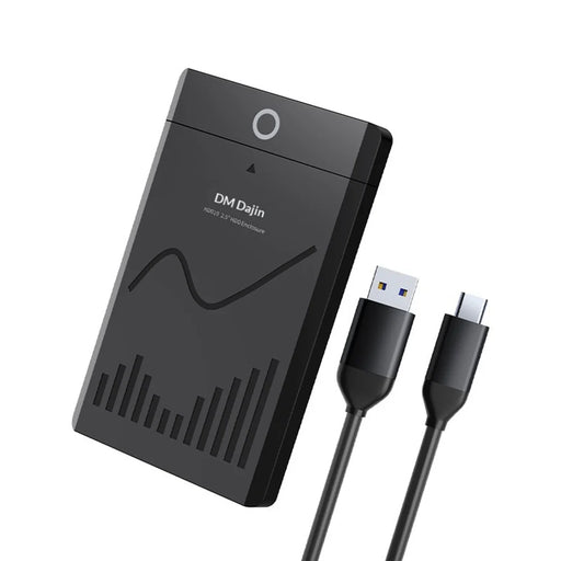 DM HD010 2.5 Inch Type-C USB3.2 Gen1 External Hard Drive Enclosure 5Gbps High Speed Transfer for SATA HDD SSD - Black - 1
