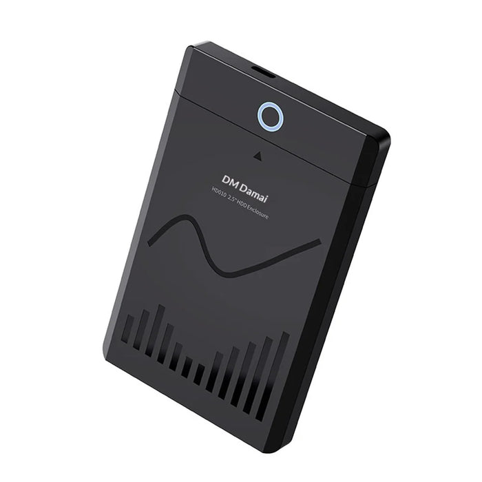 DM HD010 2.5 Inch Type-C USB3.2 Gen1 External Hard Drive Enclosure 5Gbps High Speed Transfer for SATA HDD SSD - Black - 2