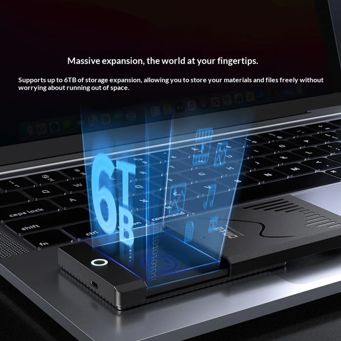 DM HD010 2.5 Inch Type-C USB3.2 Gen1 External Hard Drive Enclosure 5Gbps High Speed Transfer for SATA HDD SSD - Black - 4