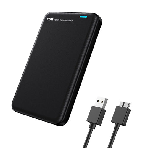 DM HD001 2.5 Inch External Hard Drive Enclosure 5Gbps High Speed Transfer USB 3.0 to SATA 3.0 HDD SSD Case - Black - 1