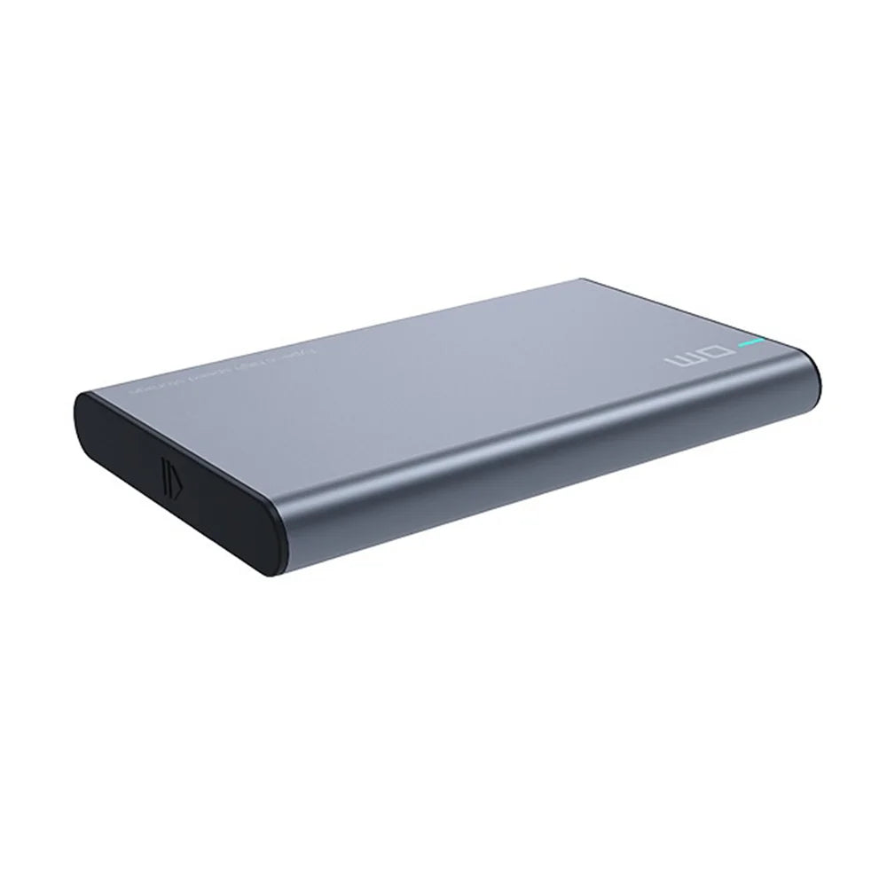 DM HD002 Type-C to SATA 3.0 Aluminum Alloy  External Hard Drive Enclosure 5Gbps High Speed Transfer 2.5 Inch USB 3.0 SSD HDD Case - Grey Black - 7