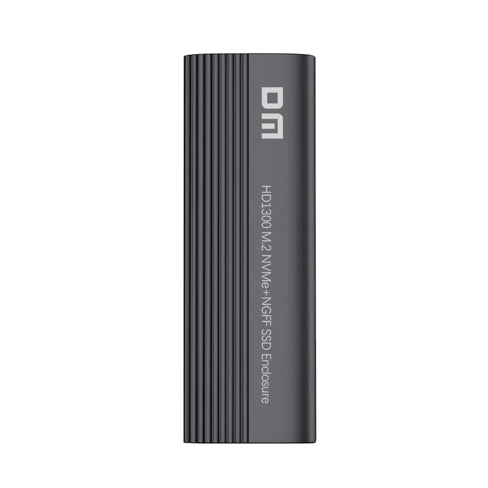 DM HD1300 USB 3.2 Gen2 10Gbps M.2 NVME + NGFF SSD Enclosure Support NVMe SATA 2230-2280 for PC/Mac/Android - Dark Gray - 7