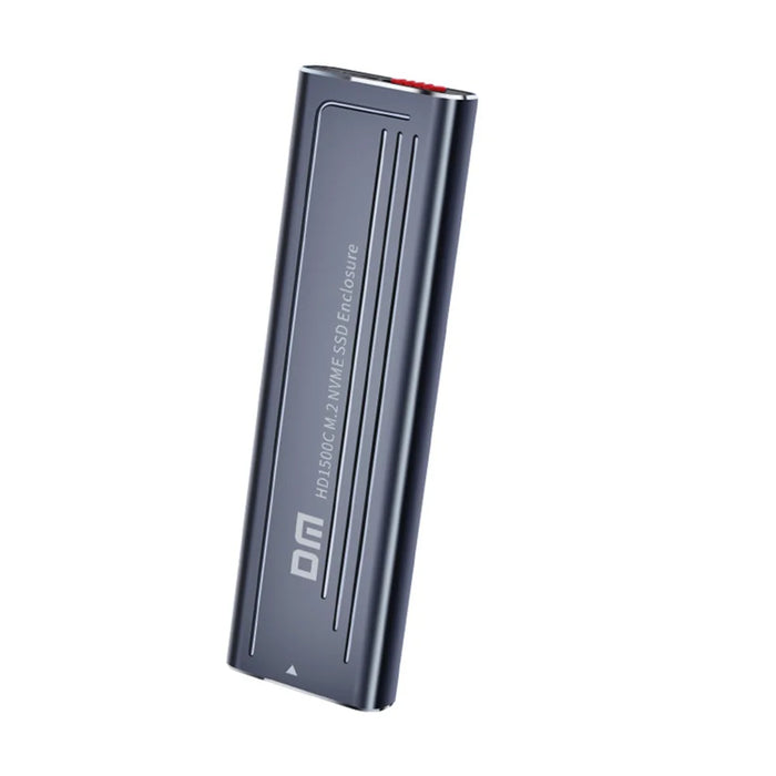DM HD1500C M.2 NVMe SSD Enclosure 10Gbps USB 3.2 Gen2 External Hard Drive Case Support 2230/2242/2260/2280 - Dark Gray - 6