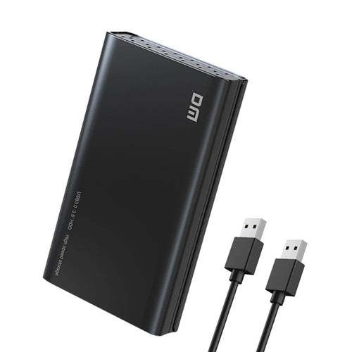 DM HD035 3.5 Inch USB3.0 SATA External Hard Drive Enclosure for HDD SSD up to 16TB - Black - 1
