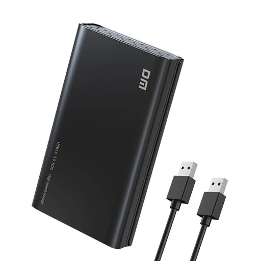 DM HD035 3.5 Inch USB3.0 SATA External Hard Drive Enclosure for HDD SSD up to 16TB - Black - 1