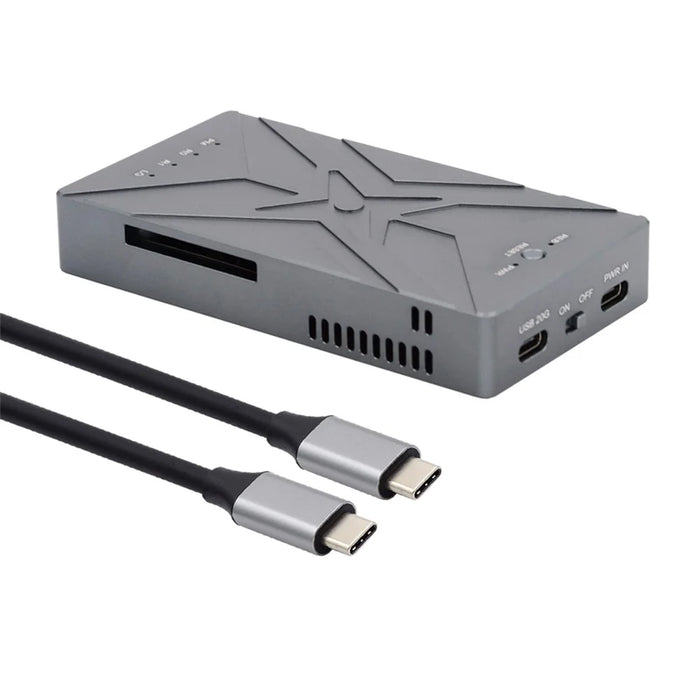 UC-031 Dual NVME M.2 NGFF M-Key to USB-C Type-C Raid0 Raid1 JOBD Big Enclosure 20Gbps with Fan Raid0 Hyper Adapter - 2