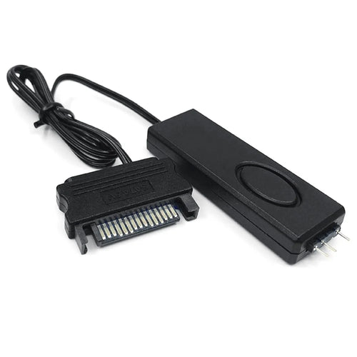 5V 3Pin ARGB Controller Connector SATA Power Supply Remote Control for Chassis Fan Lighting Water Cooler - Black - 1