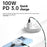 V195C 10Gbps Magnetic Hard Drive Box NVME / 2230 / M.2 Solid State Hard Disk Enclosure with PD3.0 Power Port - 2