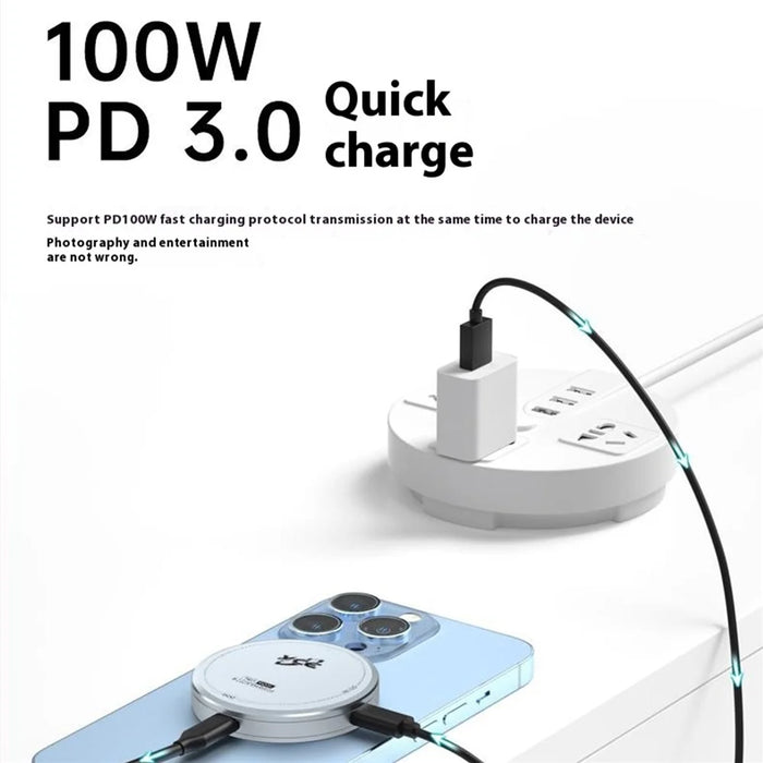 V195C 10Gbps Magnetic Hard Drive Box NVME / 2230 / M.2 Solid State Hard Disk Enclosure with PD3.0 Power Port - 2