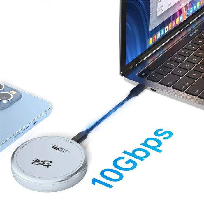 V195C 10Gbps Magnetic Hard Drive Box NVME / 2230 / M.2 Solid State Hard Disk Enclosure with PD3.0 Power Port - 3
