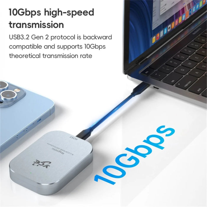 V195B 10Gbps Magnetic Hard Drive Box NVME / 2230 / M.2 Solid State Hard Disk Enclosure for Type-C Phone Laptop - 4