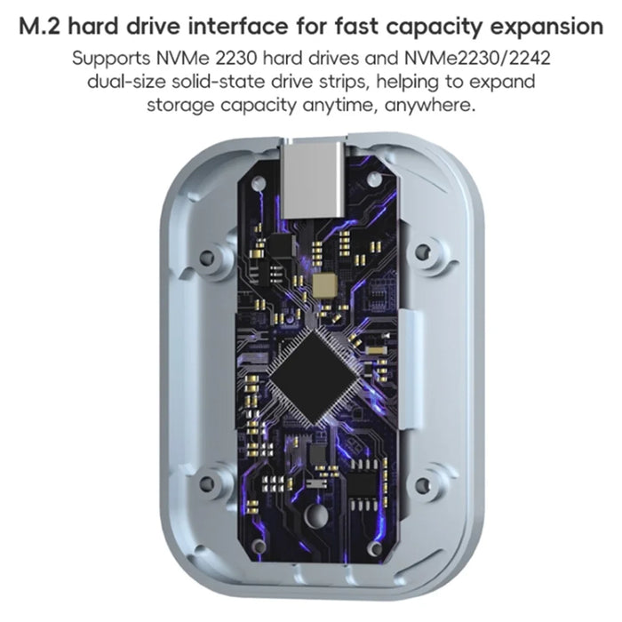 V195B 10Gbps Magnetic Hard Drive Box NVME / 2230 / M.2 Solid State Hard Disk Enclosure for Type-C Phone Laptop - 6