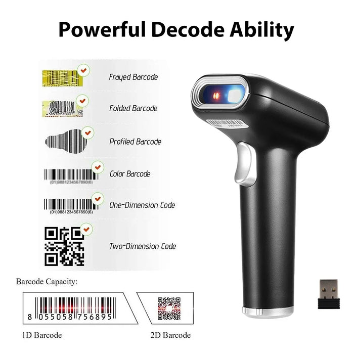 WHS26 2.4G Wireless Barcode Scanner Handheld Bar Code Reader - 4