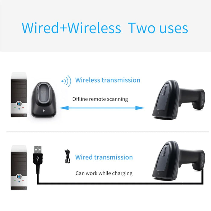 WHS23-M 2.4G Wireless Barcode QR Code Scanner Handheld Bar Code Reader - 5