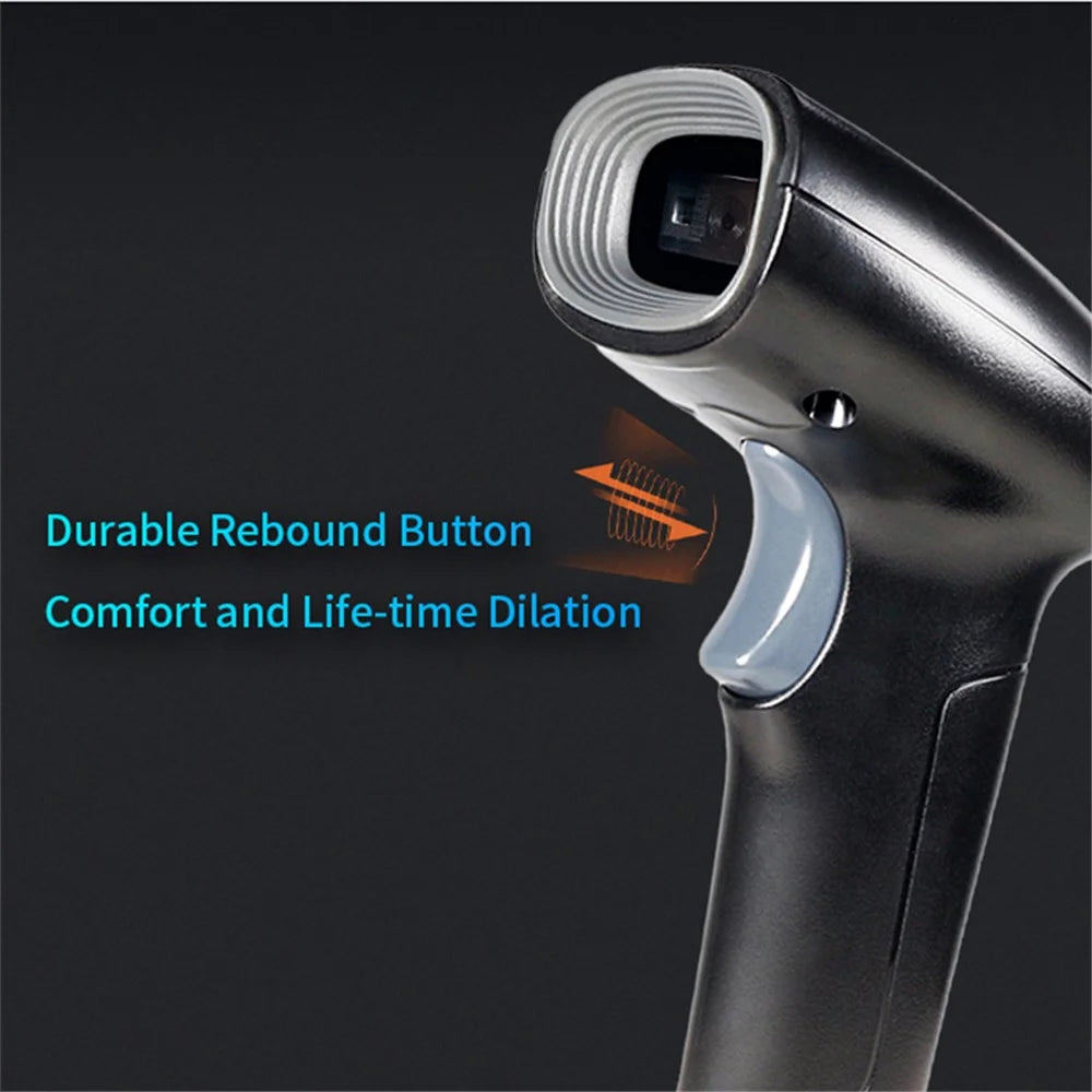 HS22 1D / 2D Barcode Scanner Plug and Play Handheld Bar Code Reader Scanning Tool - 4