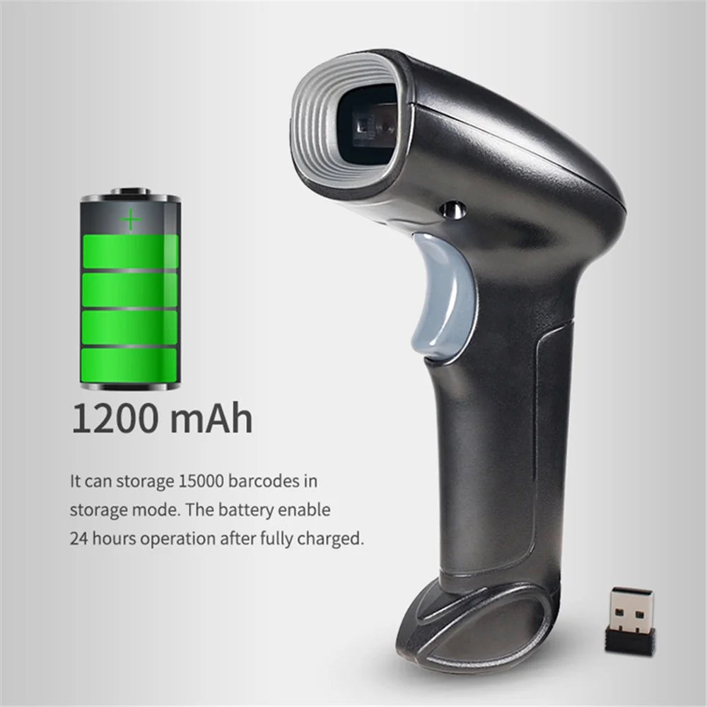 WHS22 Bluetooth-compatible 2.4G Wireless Barcode QR Code Scanner Handheld Bar Code Reader - 6