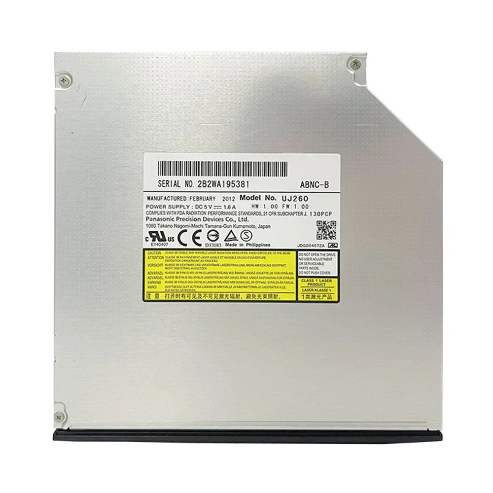 UJ-260 Internal Laptop Optical Drive SATA Slot-In DVD / CD / Blu-Ray Reader Writer for Windows / Mac - 1