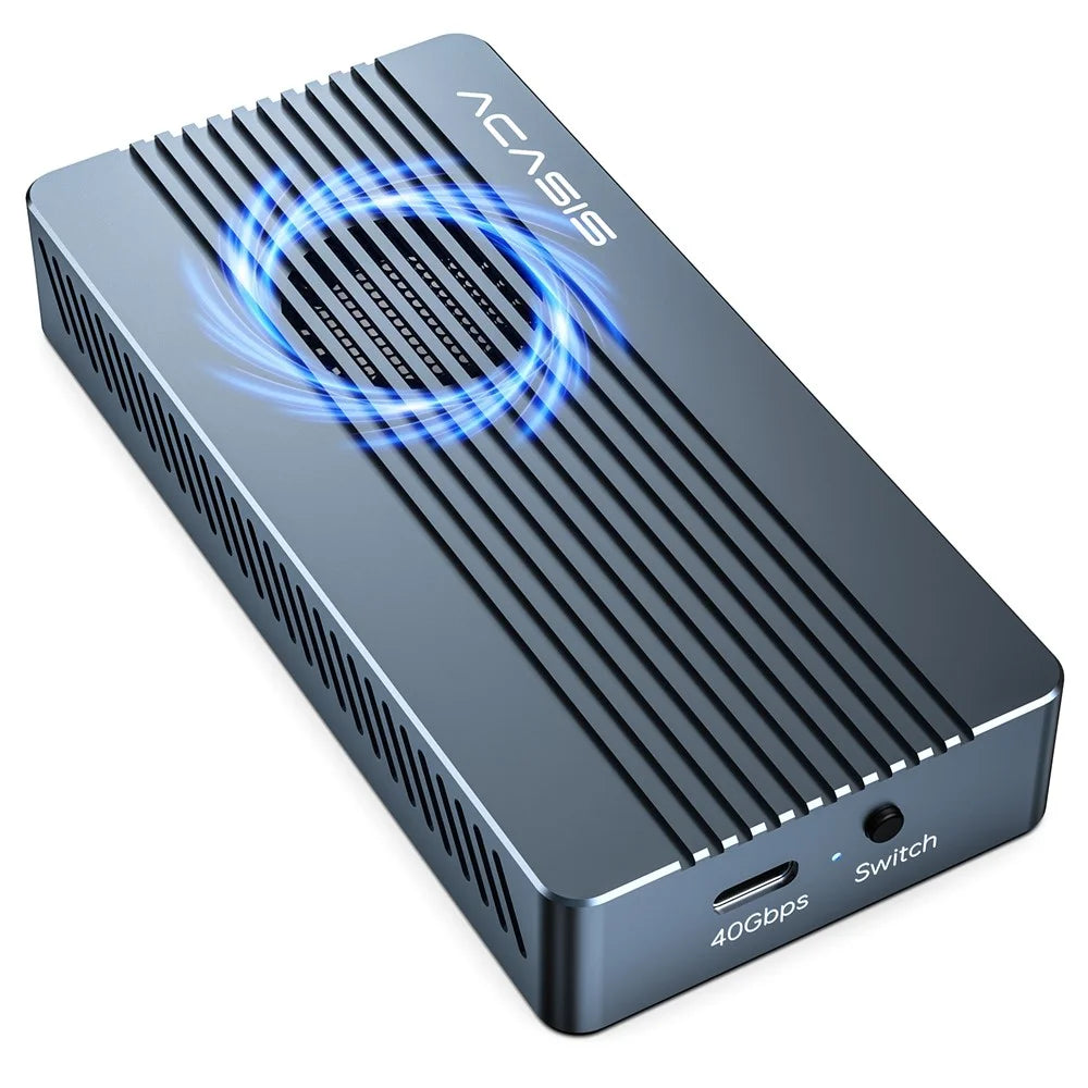 ACASIS TBU 405 Pro M1 40Gbps M.2 Nvme SSD Enclosure with Cooling Fan for M1 M2 Pro / Max 2280 B+M M-Key SSD - 1