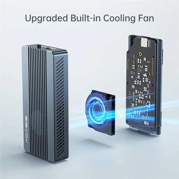 ACASIS TBU 405 Pro M1 40Gbps M.2 Nvme SSD Enclosure with Cooling Fan for M1 M2 Pro / Max 2280 B+M M-Key SSD - 4