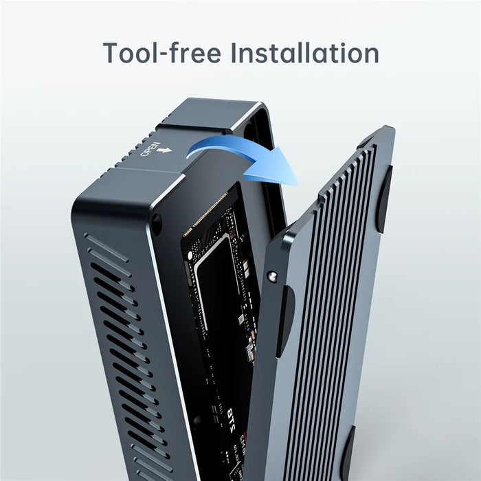 ACASIS TBU 405 Pro M1 40Gbps M.2 Nvme SSD Enclosure with Cooling Fan for M1 M2 Pro / Max 2280 B+M M-Key SSD - 5