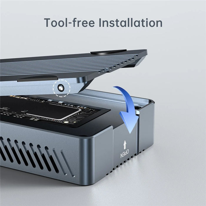 ACASIS TBU 405 Pro M1 40Gbps M.2 Nvme SSD Enclosure with Cooling Fan for M1 M2 Pro / Max 2280 B+M M-Key SSD - 6
