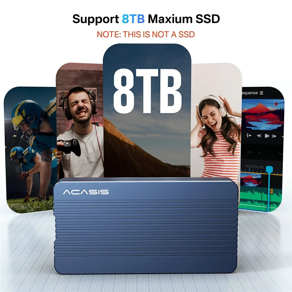 ACASIS TBU405 Air 40Gbps M.2 Nvme SSD Enclosure Compatible with Thunderbolt 4 / 3 USB4 for M-Key B+M 2280 SSD - 2