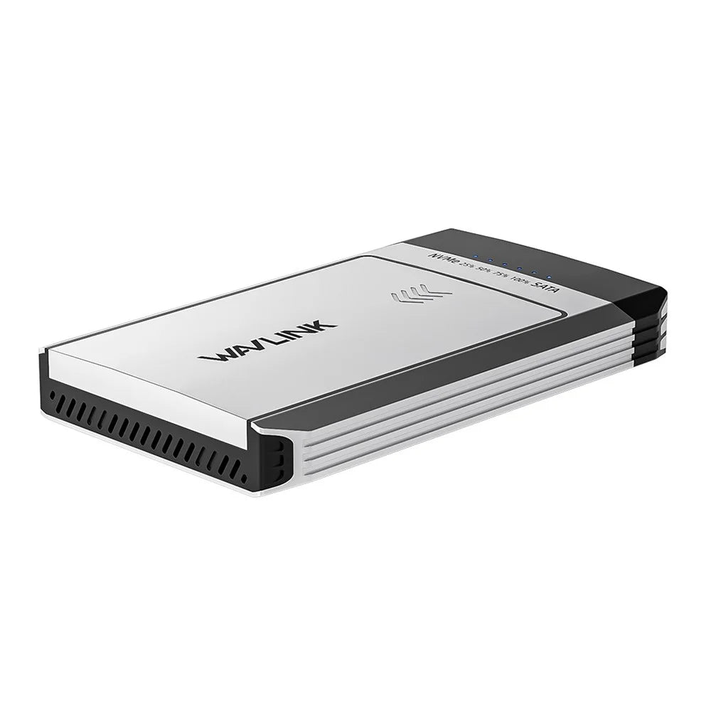 WAVLINK ST347 Dual Slot M.2 SSD Enclosure USB-C 3.2 Gen2 10Gbps One-Click Offline Clone For Data Migration  /  Backup - UK Plug - 2