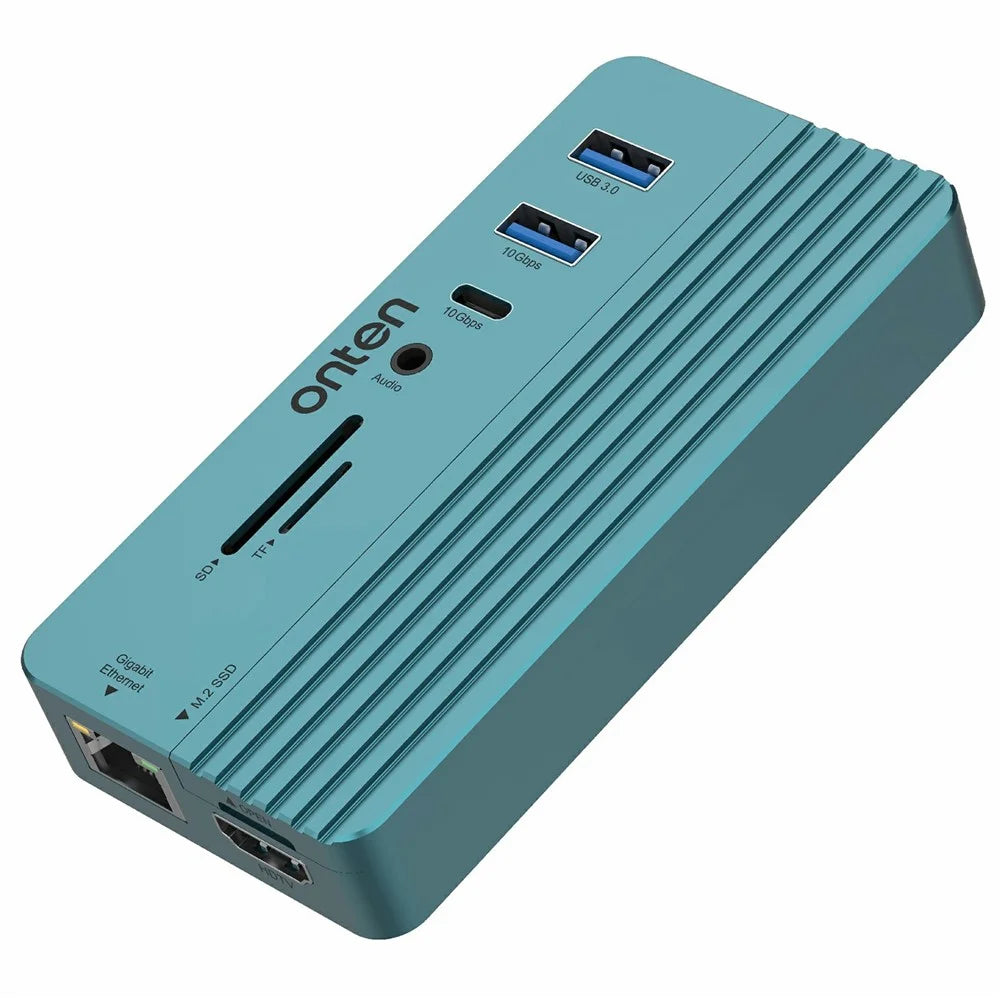 ONTEN OTN-UC966 10 in 1 USB-C Hub M.2 SSD Enclosure 10Gbps High-Speed Data Transfer Docking Station - 1