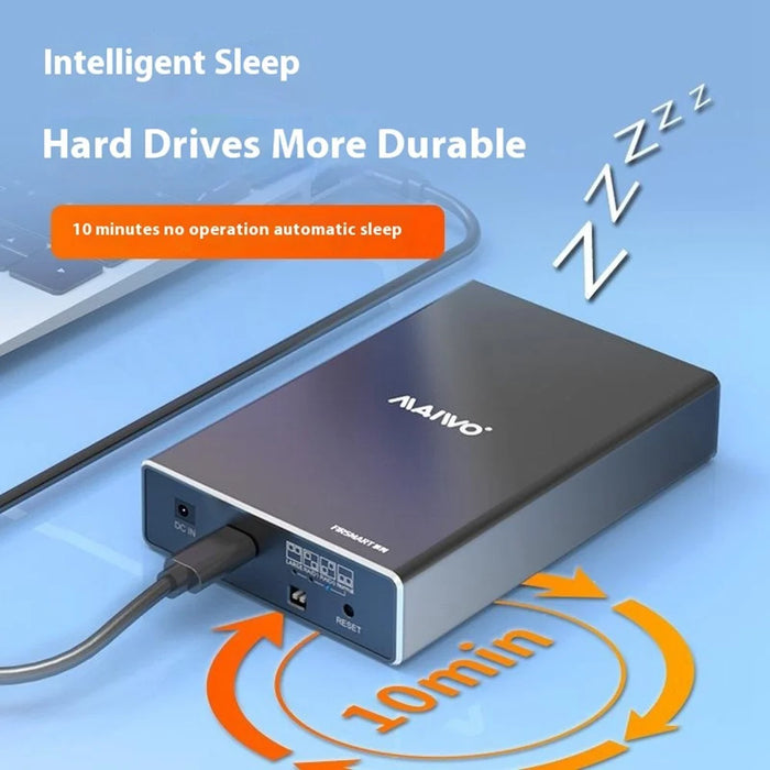 MAIWO K25272C 2.5 Inch Dual Bay External Hard Drive Enclosure RAID Array Box Type C 3.1 SSD Enclosure - 2