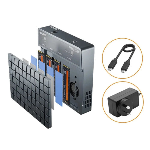 MAIWO K2024P USB 4.0 M.2 Nvme SSD Hard Drive Duplicator 40Gbps Transfer Speed Offline Clone Docking Station - EU Plug - 1