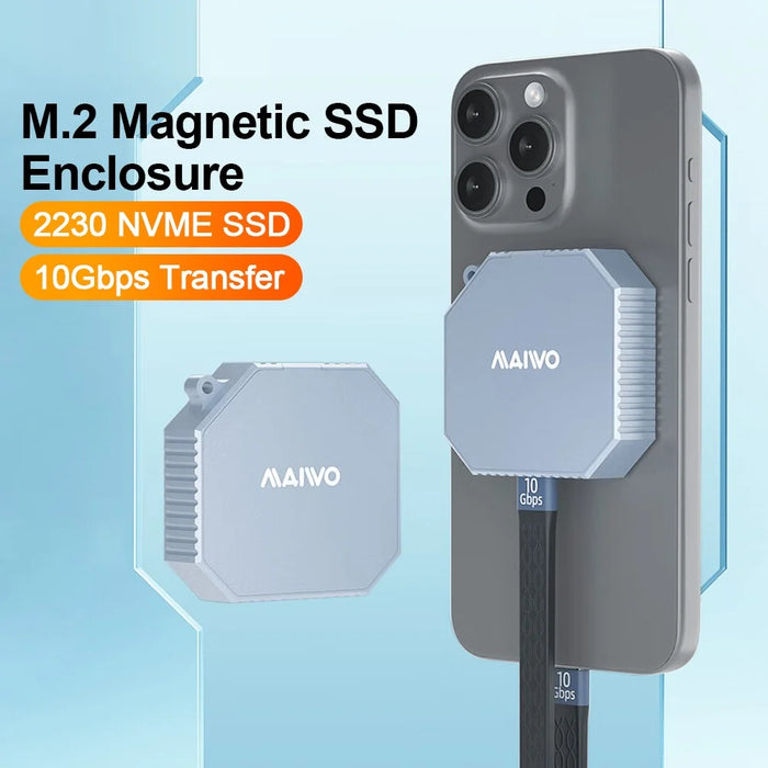 MAIWO K1724P Magnetic External SSD Enclosure for Steam Deck  /  PS5  /  Xbox M.2 Nvme 2230 SSD Case - 2