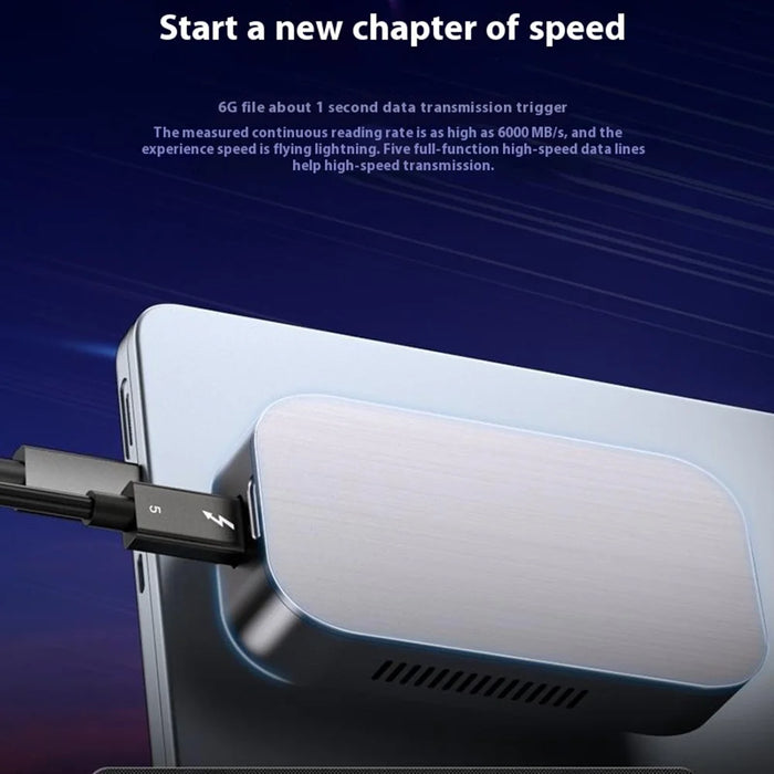 Thunderbolt 5 SSD Enclosure 80Gbps JHL9480 Compatible with Thunderbolt 4 / 3 USB4 External Drive - 6