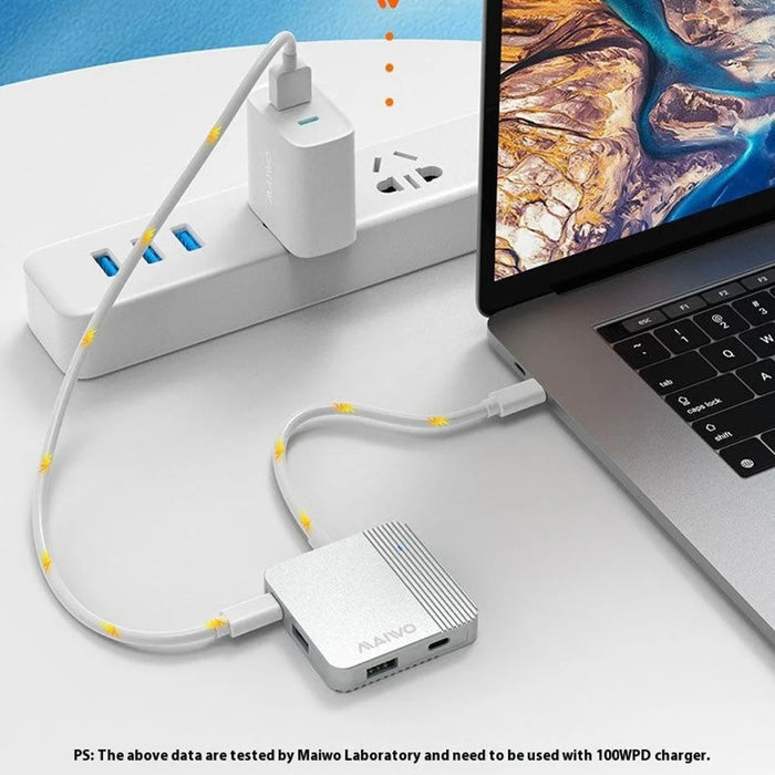 MAIWO KH1702 5 in 1 USB-C Hub USB 3.2 Gen2  PD 100W Fast Charging HD Adapter Expansion Dock - 5