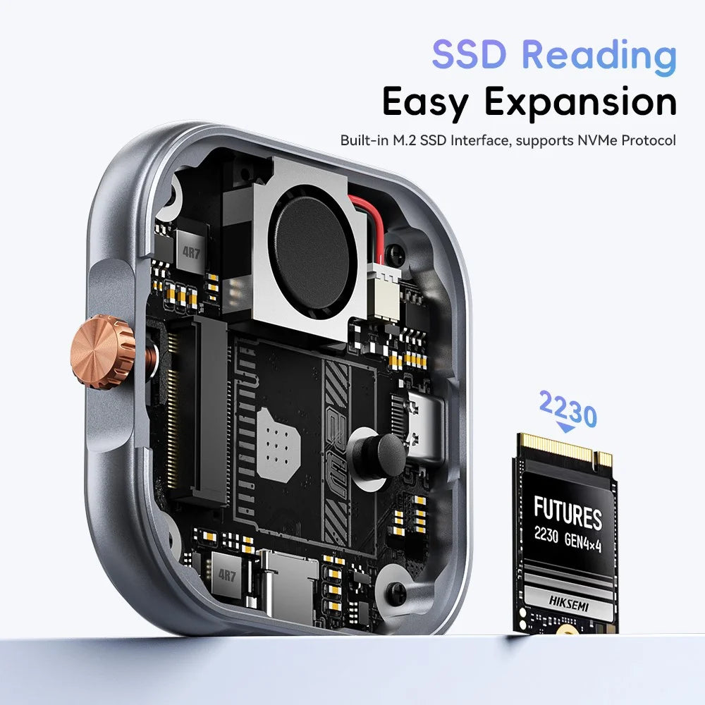 ESSAGER Aluminum Alloy Gen2 10Gbps Magnetic Hard Drive Enclosure NVME  /  2230  /  M.2 Hard Disk Enclosure - 4