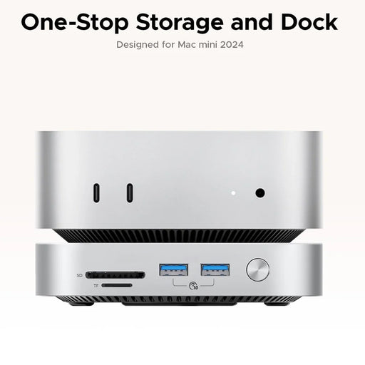 ORICO-M47P Aluminum Alloy 7 in 1 MiniLink Desktop Hard Drive Expansion Dock 40Gbps M.2 SSD Enclosure - White  /  UK Plug - 2