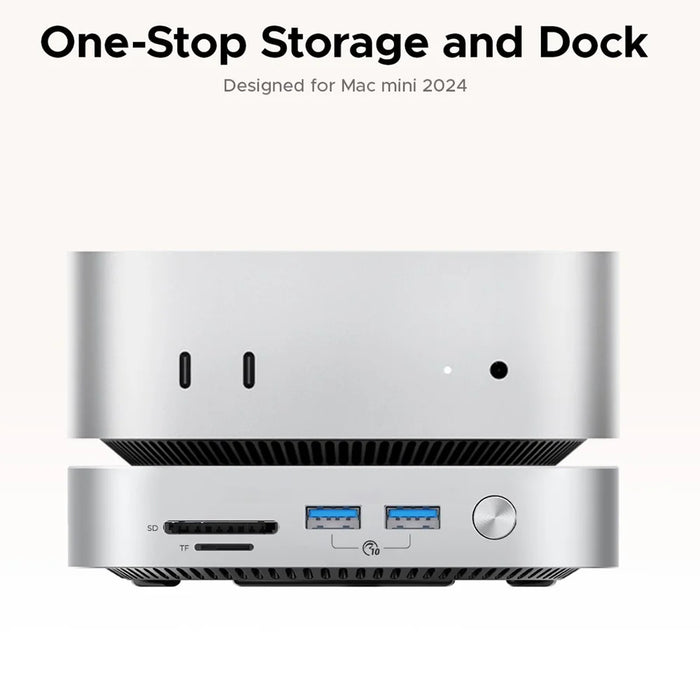 ORICO-M47P Aluminum Alloy 7 in 1 MiniLink Desktop Hard Drive Expansion Dock 40Gbps M.2 SSD Enclosure - White  /  UK Plug - 2