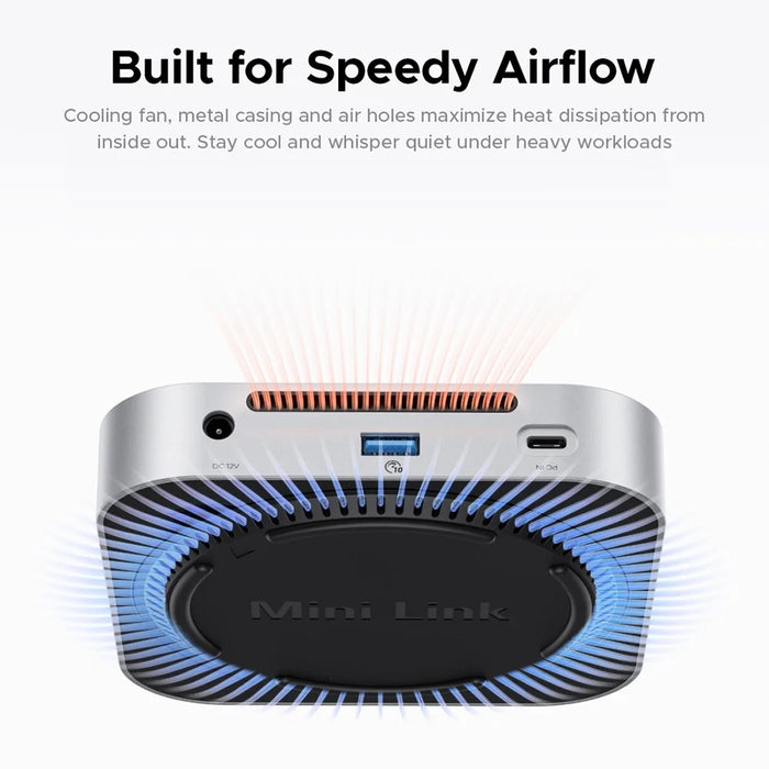 ORICO-M47P Aluminum Alloy 7 in 1 MiniLink Desktop Hard Drive Expansion Dock 40Gbps M.2 SSD Enclosure - White  /  UK Plug - 4
