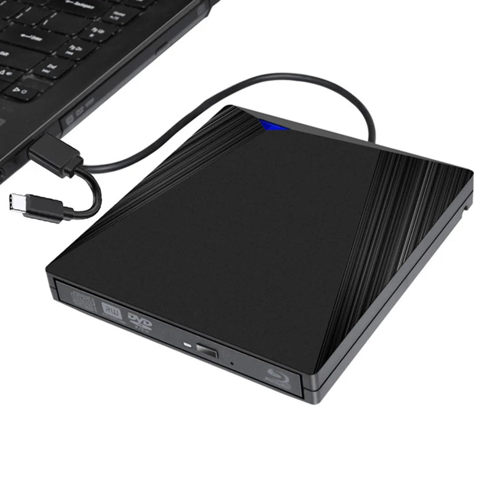 21-Y 12.7MM USB 3.0 / Type-C External Blu-ray Drive CD DVD Burner Player for PC / Laptops Support Windows XP / 7 / 8 / 10 MacOS - 1