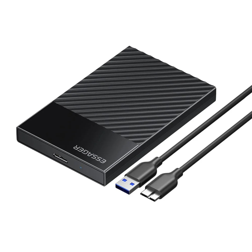ESSAGER 2.5 Inch SATA 3.0 Hard Drive Enclosure USB 3.0 5Gbps UASP TRIM Hard Disk Case for HDD SSD - 1