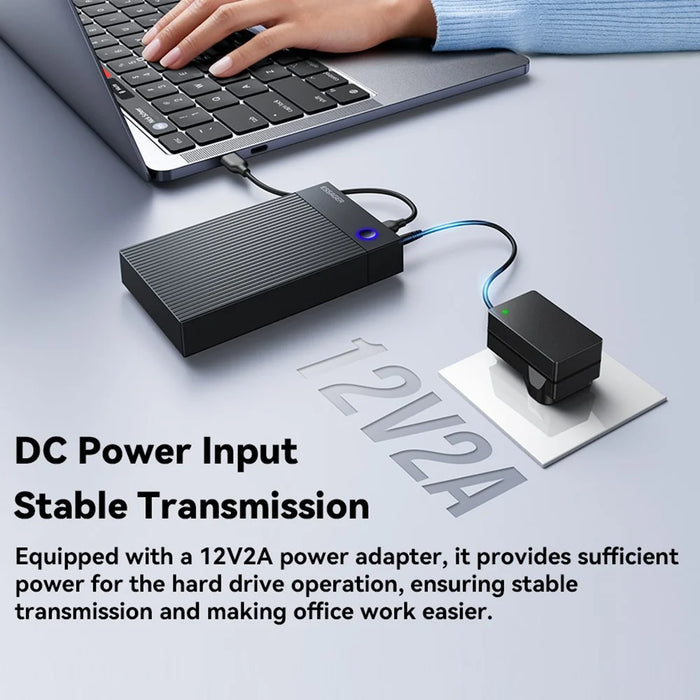 ESSAGER 3.5 Inch SATA 3.0 HDD SSD Enclosure 5Gbps USB 3.0 External Hard Drive Case - US Plug - 6