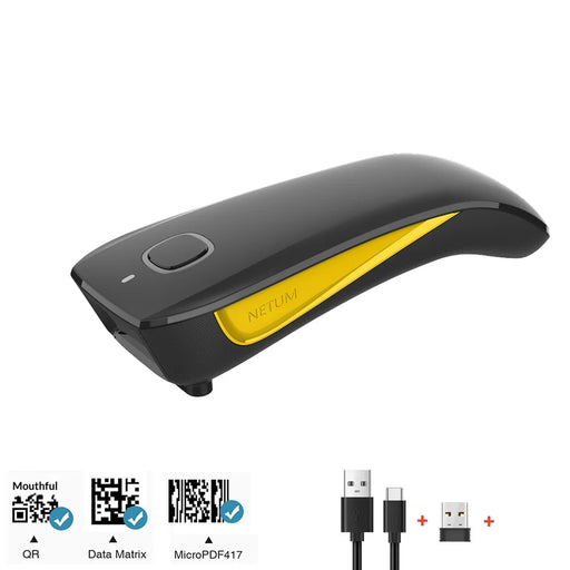 NETUM C750 Wireless Barcode Scanner 2.4G/Bluetooth-compatible/USB Wired 3 Modes 1D 2D QR Code Reader - 2