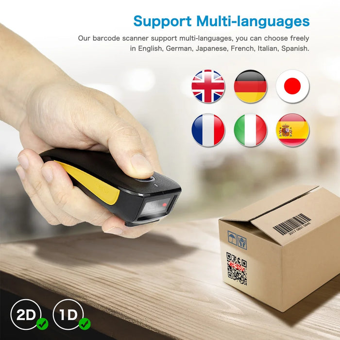 NETUM C750 Wireless Barcode Scanner 2.4G/Bluetooth-compatible/USB Wired 3 Modes 1D 2D QR Code Reader - 3