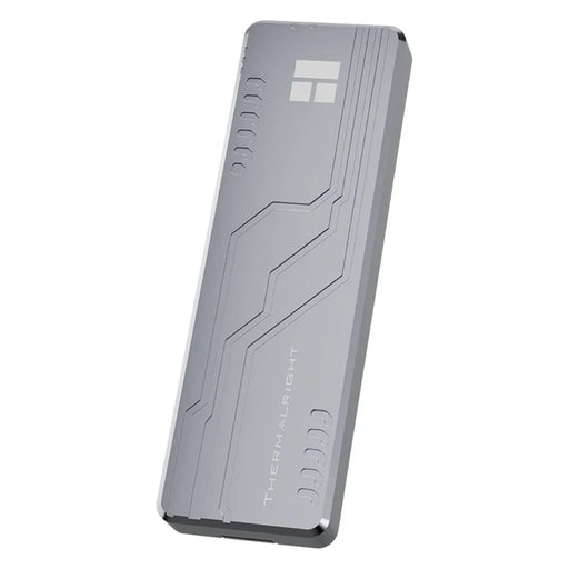 THERMALRIGHT HR-EB109 AC M.2 NVMe SSD Enclosure with USB-A to USB-C Cable USB 3.2 Gen2 10Gbps Type-C Cable Aluminum Alloy CNC External Hard Drive Case - Grey - 1