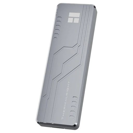 THERMALRIGHT HR-EB109 DUAL C M.2 NVMe SATA SSD Enclosure Type-C Cable USB 3.2 Gen2 10Gbps Aluminum Alloy External Hard Drive Case - Grey - 1