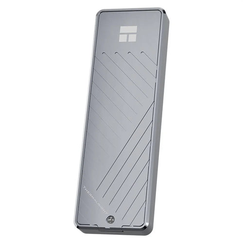 THERMALRIGHT HR-EB105 DUAL C M.2 NVMe SATA SSD Enclosure Type-C Cable USB3.2 Gen2 10Gbps High-Speed Aluminum Alloy Hard Drive Case - Grey - 1