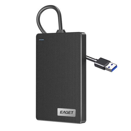 EAGET CE10 2.5 Inch HDD Enclosure USB3.0 SATA External Hard Drive Case with USB-A Cable - Black - 1
