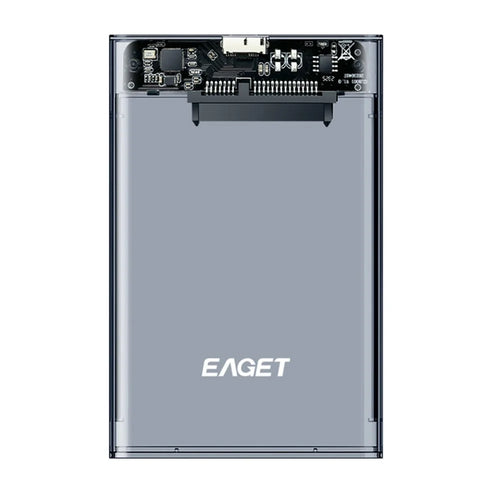 EAGET E15 2.5 Inch SATA SSD & HDD USB 3.0 External Hard Drive Enclosure Transparent PC Hard Drive Case - Transparent - 1